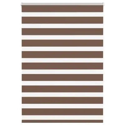 vidaXL Zebra senčilo rjave 100x150 cm tkanina širina 95,9cm poliester