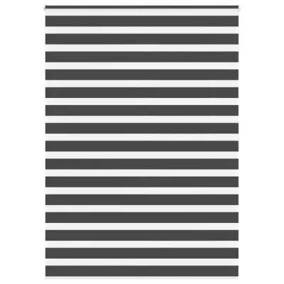 idaXL Zebra senčilo črna 165x200 cm tkanina širina 160,9 cm poliester