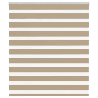 vidaXL Zebra senčilo peščeno rjava 125x150 cm tkanina širina 120,9 cm