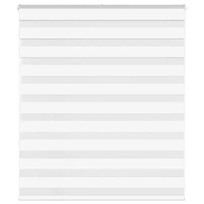 vidaXL Zebra senčilo bela 130x100 cm tkanina širina 125,9cm poliester