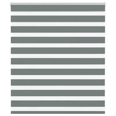 vidaXL Zebra senčilo temno sivo 130x100 cm tkanina širina 125,9 cm