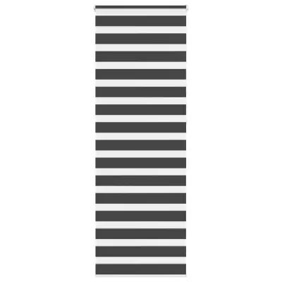 idaXL Zebra senčilo črna 70x230 cm tkanina širina 65,9 cm poliester