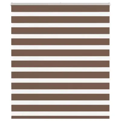 vidaXL Zebra senčilo rjave 125x150 cm tkanina širina 120,9cm poliester