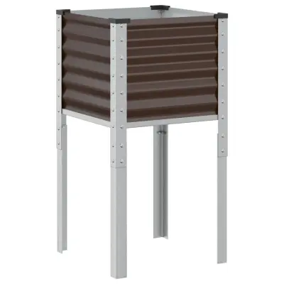 vidaXL Vrtna greda rjava 45x45x88 cm jeklo