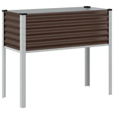 vidaXL Vrtna greda rjava 100x41x90 cm jeklo