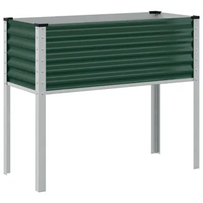 vidaXL Vrtna greda zelena 100x41x90 cm jeklo