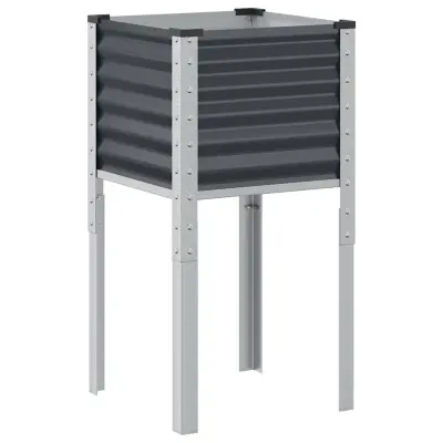 vidaXL Vrtno korito antracit 45x45x88 cm jeklo