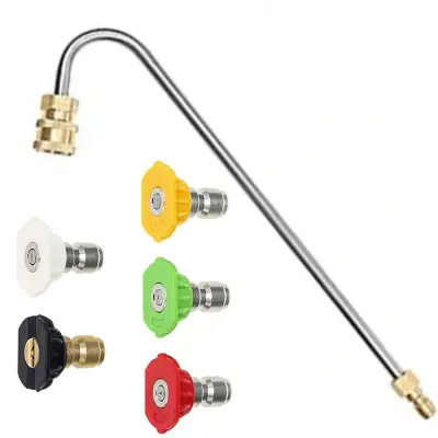 ROSFIX KOMPLET 5 ŠOB ZA TLAČNE ČISTILNIKE (0°, 15°, 25°, 40°, 60°)+ŠOBA ZA TLAČNE ČISTILNIKE 1/4" 34CM, TIP U