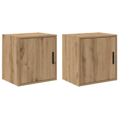 vidaXL Garažne stenske omare 2 kosa artisan hrast inženirski les