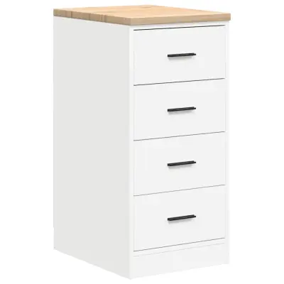 vidaXL Garažna omara za shranjevanje bela 40x51x85 cm trdna borovina
