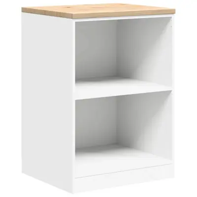 vidaXL Garažna omara za shranjevanje bela 60x51x85 cm trdna borovina