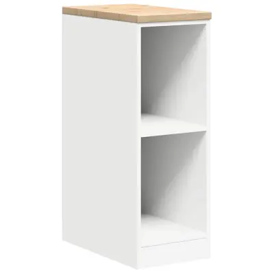 vidaXL Garažna omara za shranjevanje bela 30x51x85 cm trdna borovina