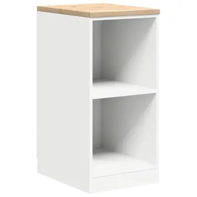 vidaXL Garažna omara za shranjevanje bela 40x51x85 cm trdna borovina