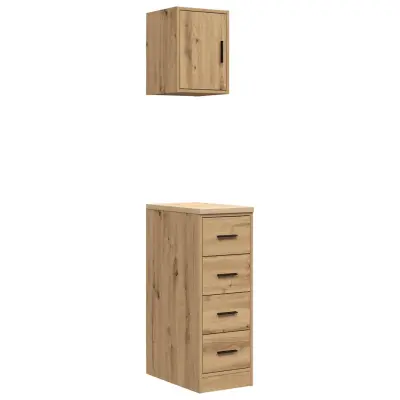 vidaXL Garažne omare 2 kosa artisan hrast inženirski les