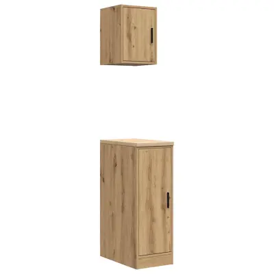 vidaXL Garažne omare 2 kosa artisan hrast inženirski les