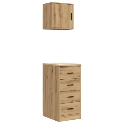 vidaXL Garažne omare 2 kosa artisan hrast inženirski les