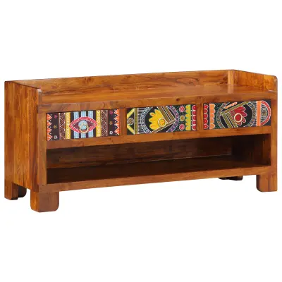 vidaXL Klop za čevlje 100x35x45 cm Trden les akacije