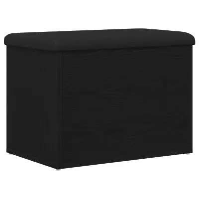 vidaXL Klop za shranjevanje Črna hrast 60x40x45 cm Inženirski les