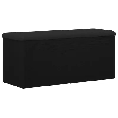 vidaXL Shranjevalna klop Črna Oreh 100x40x45 cm Izdelano les