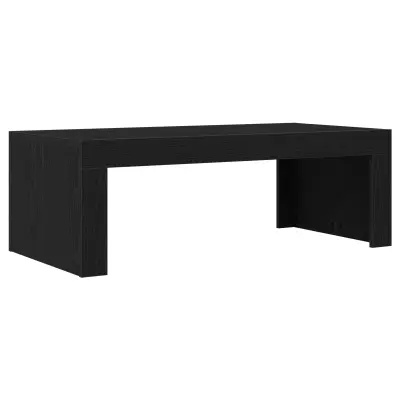 vidaXL Klubska miza Črna Oreh 102x50x35 cm Inženirski les
