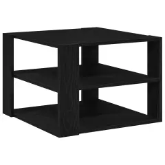 vidaXL Klubska miza Črna Oskar 59,5x59,5x40 cm Umetni les