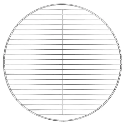 vidaXL Žar Rešetka Srebrna Ø43 cm Iz Nerjavečega Jekla
