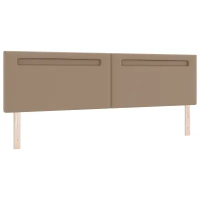 vidaXL Naslon za glavo Preprost dizajn Cappuccino 200 cm iz umetnega usnja