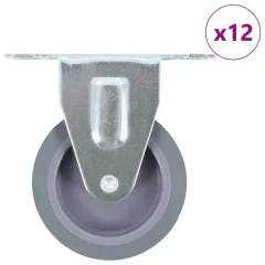vidaXL Fiksna kolesa 12 kosov 75 mm
