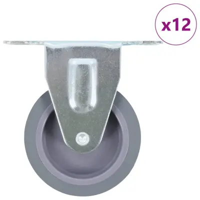 vidaXL Fiksna kolesa 12 kosov 75 mm