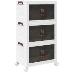 vidaXL Škatla za shranjevanje s kolesi 28 L 48,5x29,5x86 cm