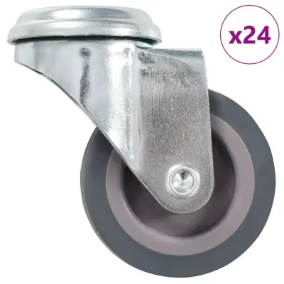 vidaXL Gibljiva kolesa z luknjami za sornik 24 kosov 50 mm