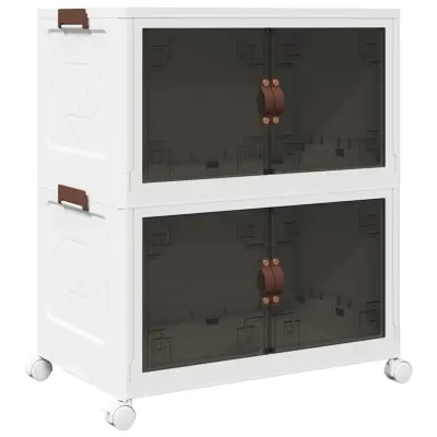 vidaXL Škatla za shranjevanje s kolesi 75 L 64x40x76 cm