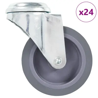 vidaXL Gibljiva kolesa z luknjo za sornik 24 kosov 75 mm