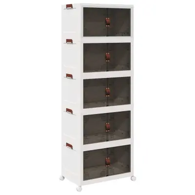 vidaXL Škatla za shranjevanje s kolesi 75 L 64x40x179 cm