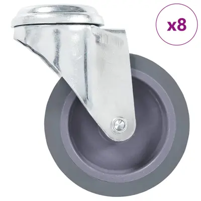 vidaXL Gibljiva kolesa z luknjo za sornik 8 kosov 75 mm