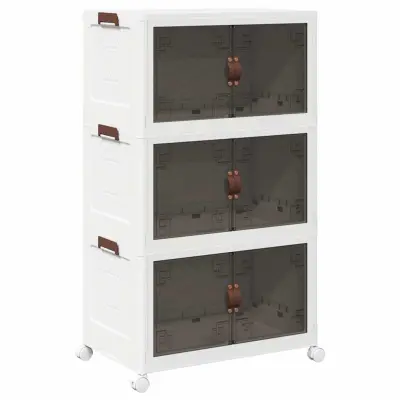 vidaXL Škatla za shranjevanje s kolesi 75 L 64x39,5x110,5 cm