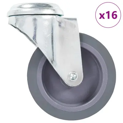 vidaXL Gibljiva kolesa z luknjami za sornik 16 kosov 75 mm