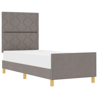 vidaXL Postelja Taupe 80x200 cm, Tkanina