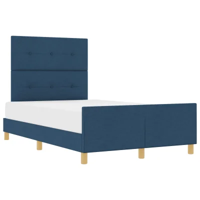 vidaXL Modra postelja 120x190 cm