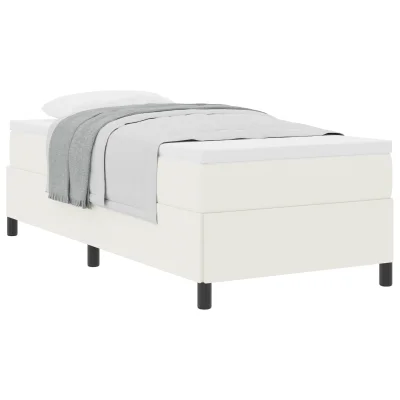 vidaXL Postelja Krem 90x200 cm iz žameta