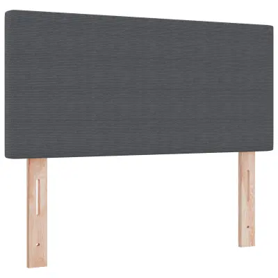 vidaXL Vzglavje Preprosta Oblika Temno Siva 100 cm Žametna Tkanina