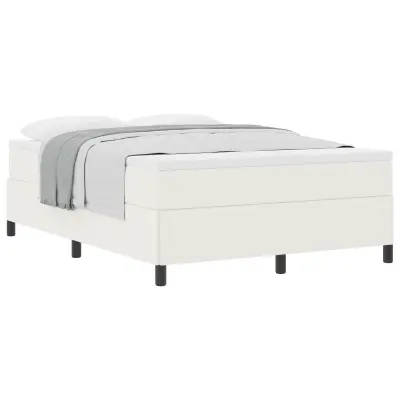 vidaXL Postelja Krem 140x190 cm Corduroy Tkanina