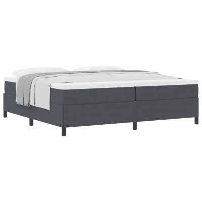vidaXL Postelja Temno Siva 200x200 cm Cordurodna Tkanina