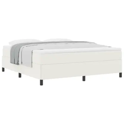 vidaXL Postelja Krem 180x200 cm iz kordurojskega blaga