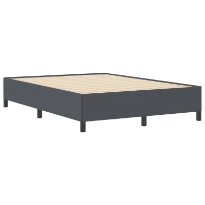 vidaXL Postelja Temno Siva 160x200 cm Corduroy Tkanina