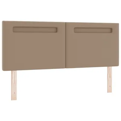 vidaXL vzglavje enostavne zasnove cappuccino 160 cm umetno usnje