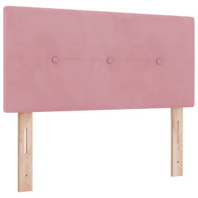 vidaXL Naslon za glavo s gumbi, rozna, 100 cm, velur