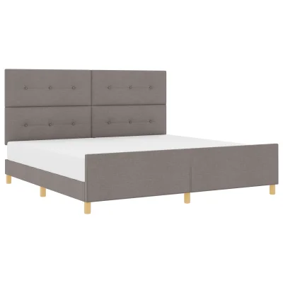 vidaXL Taupe posteljni okvir 200x200 cm iz blaga