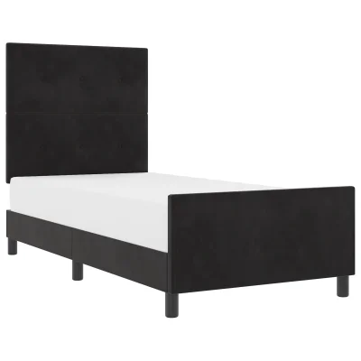 vidaXL Postelja Črna 80x200 cm Velvet