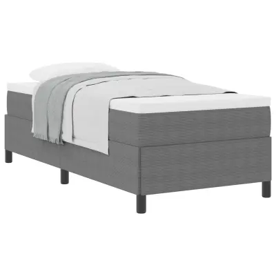 vidaXL Postelja Svetlo siva 90x200 cm iz kordurojske tkanine